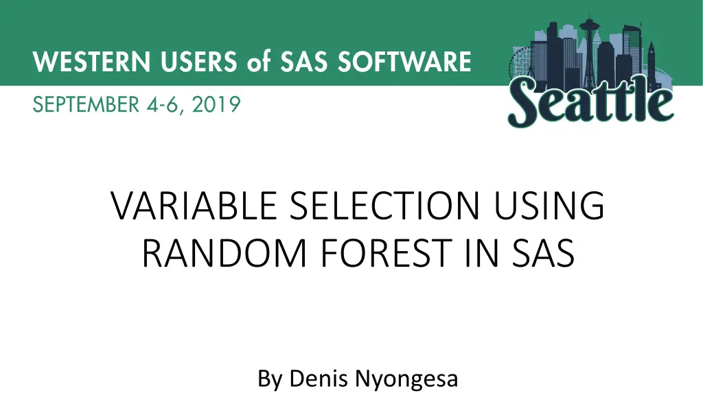 variable selection using random forest in sas