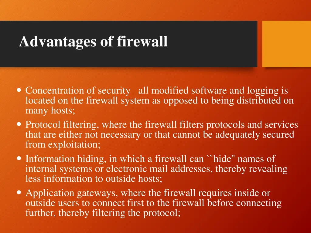 advantages of firewall