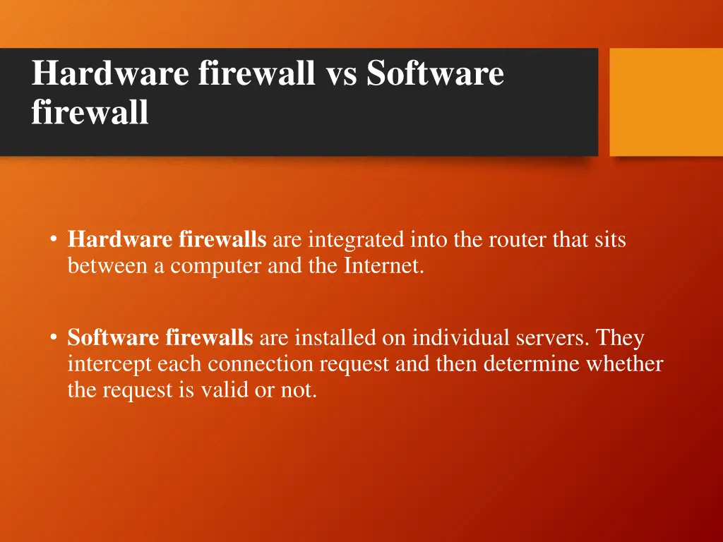 hardware firewall vs software firewall