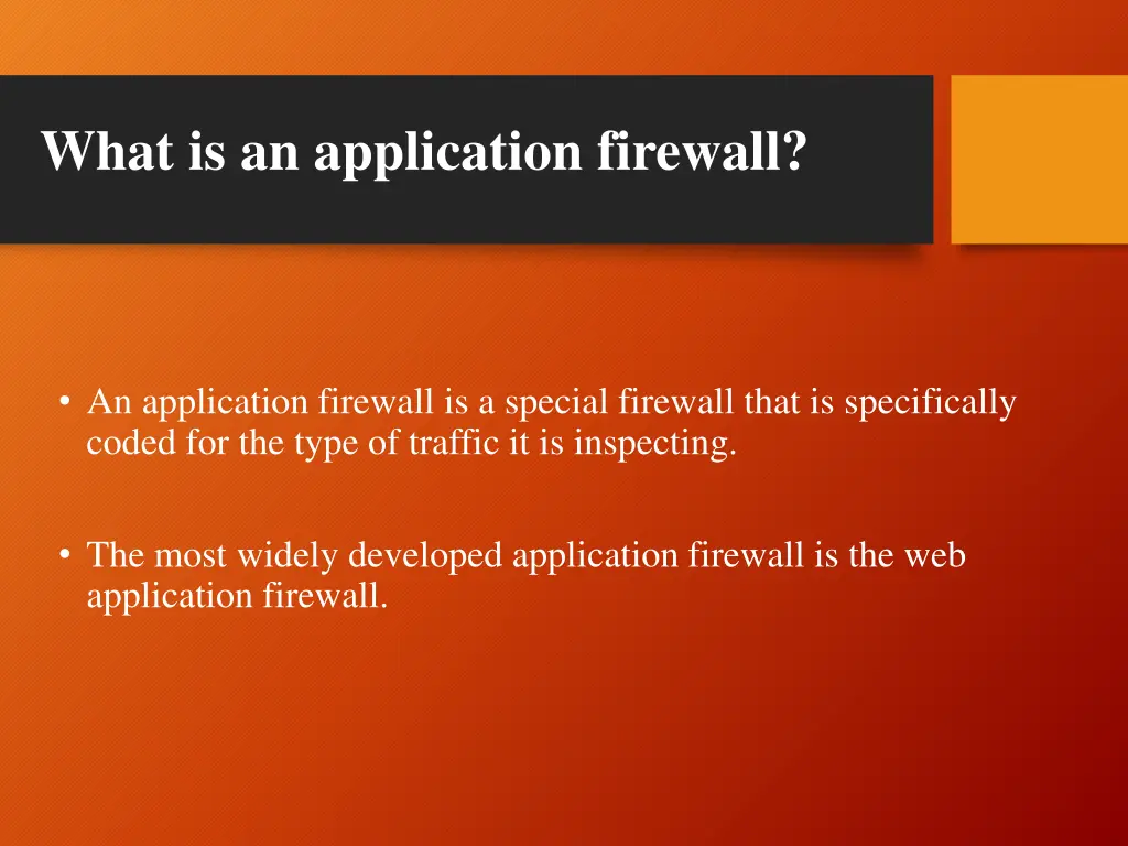 what is an application firewall