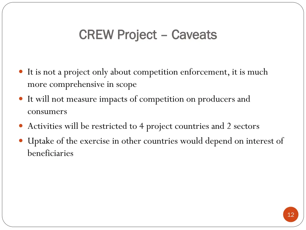 crew project crew project caveats