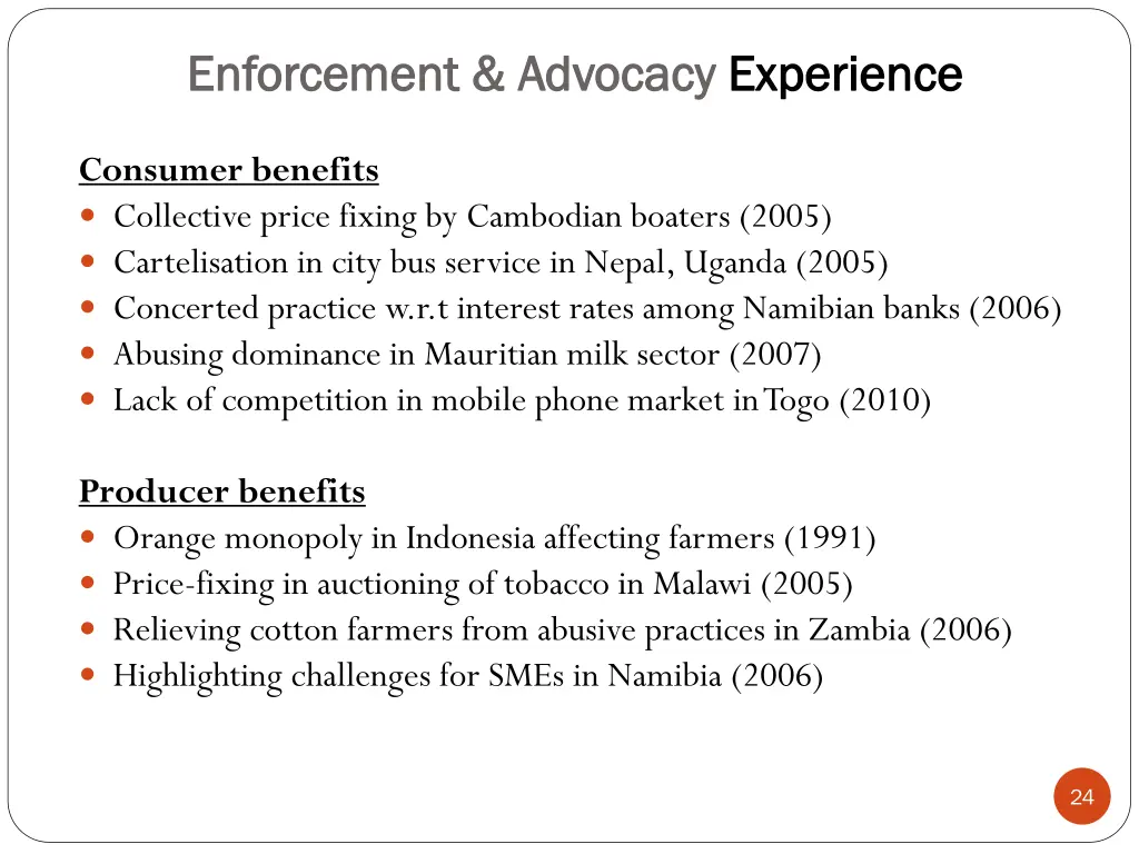 enforcement enforcement advocacy
