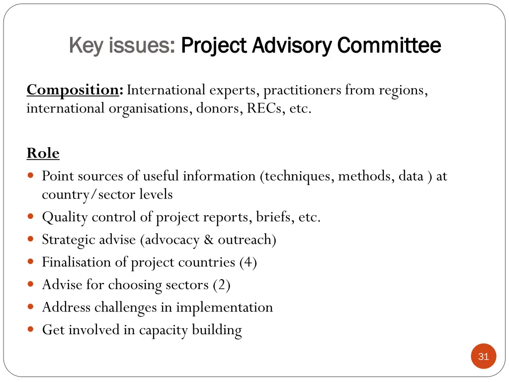 key issues key issues project