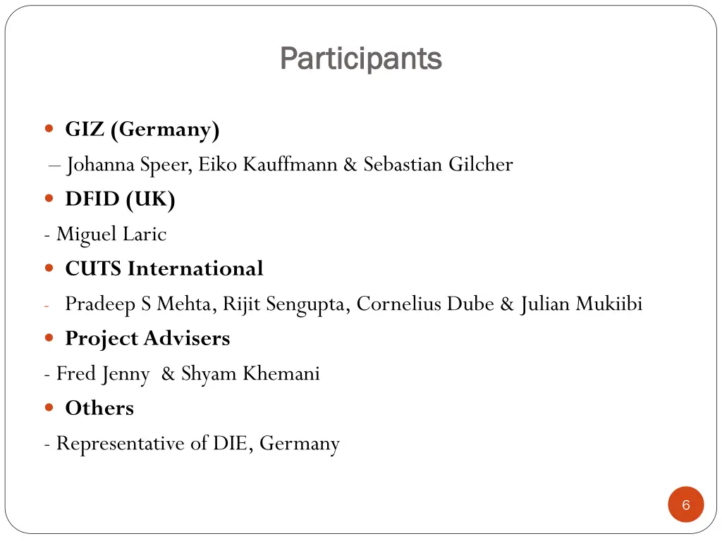 participants participants