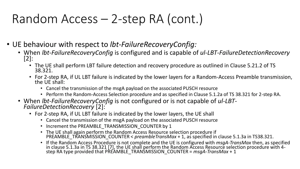 random access 2 step ra cont