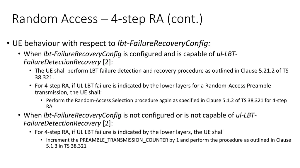 random access 4 step ra cont