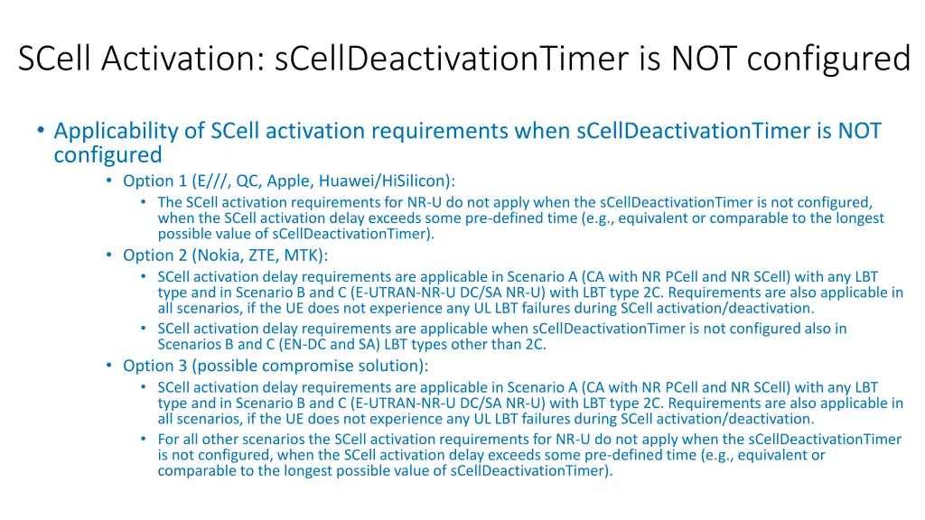 scell activation scelldeactivationtimer