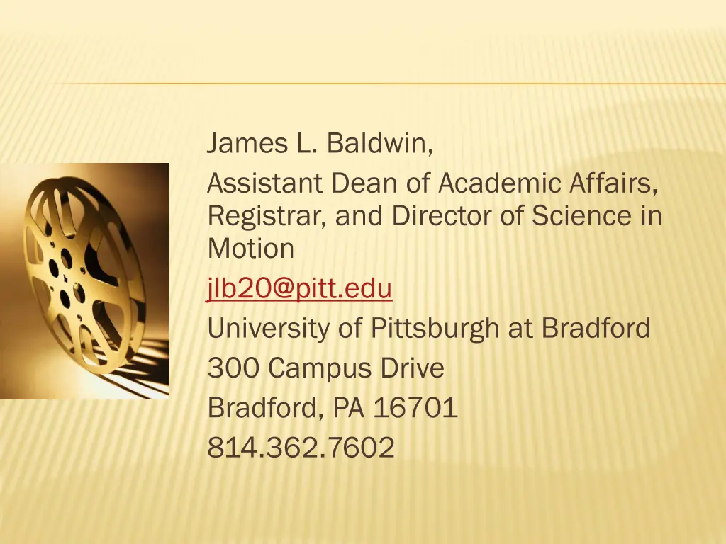 james l baldwin assistant dean of academic 1
