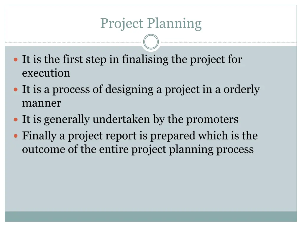 project planning 1