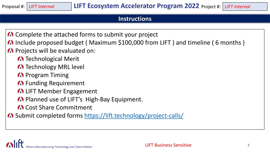 lift ecosystem accelerator program 2022 project
