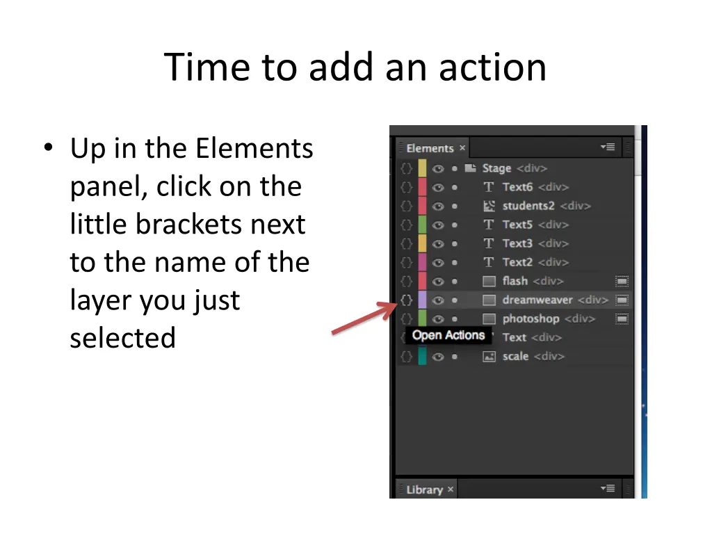 time to add an action