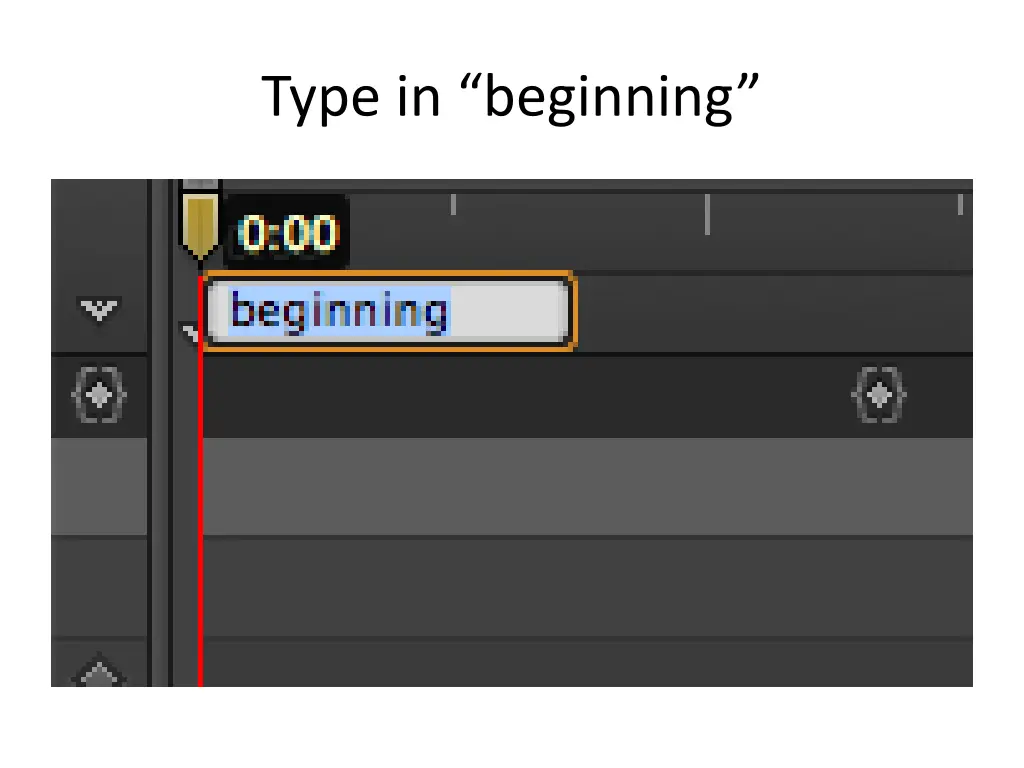 type in beginning