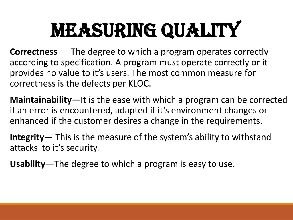 measuring quality measuring quality