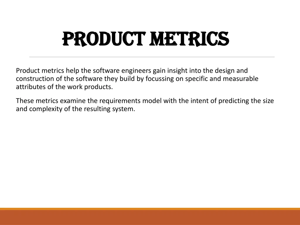 product metrics product metrics
