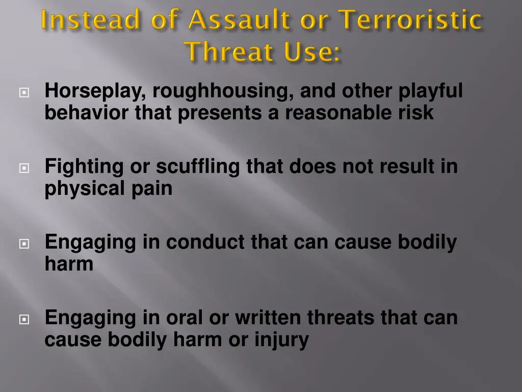 horseplay roughhousing and other playful behavior