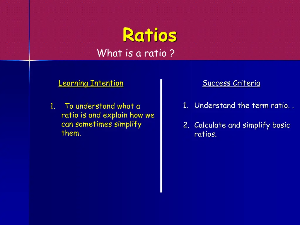 ratios what is a ratio