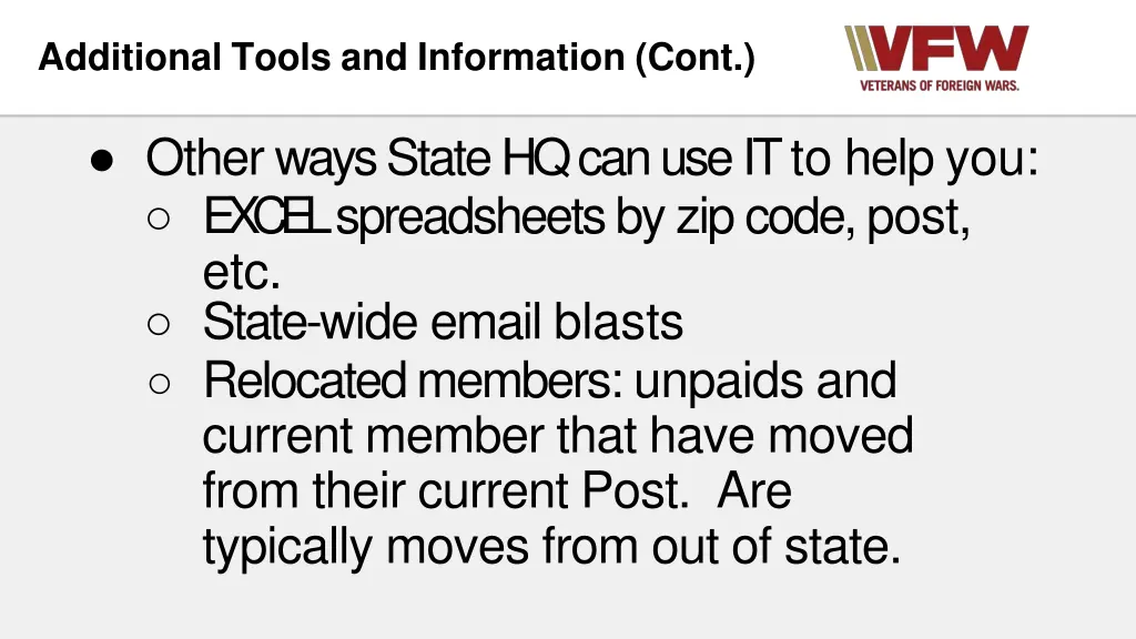 additional tools and information cont 1