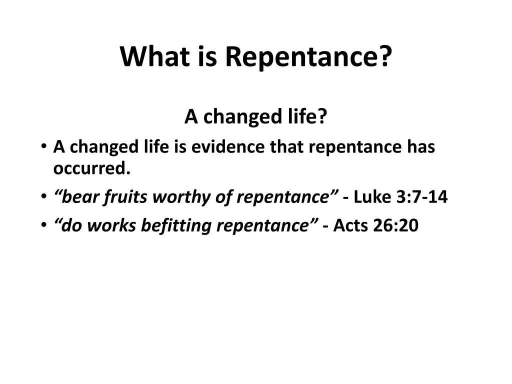 what is repentance 1