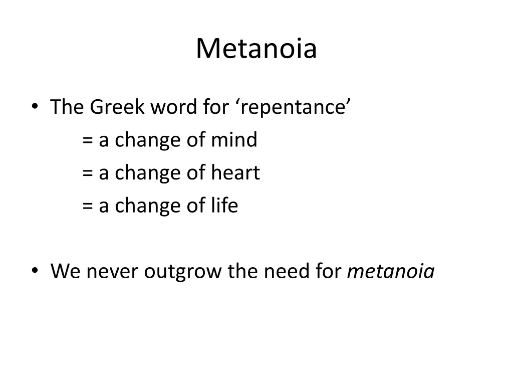 metanoia