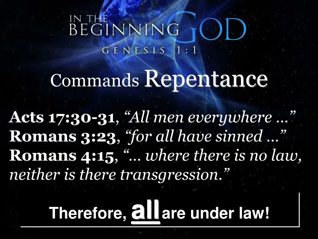 commands repentance