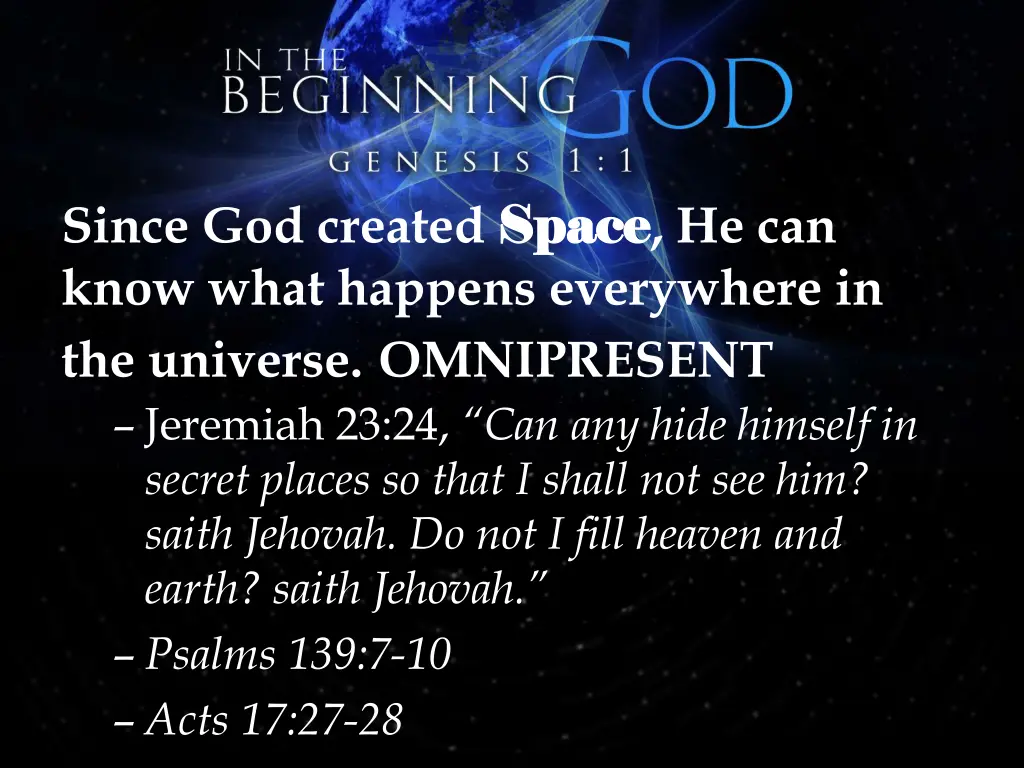 since god created space know what happens