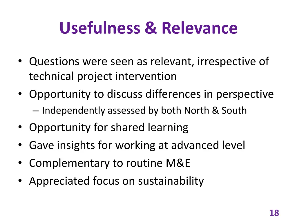 usefulness relevance