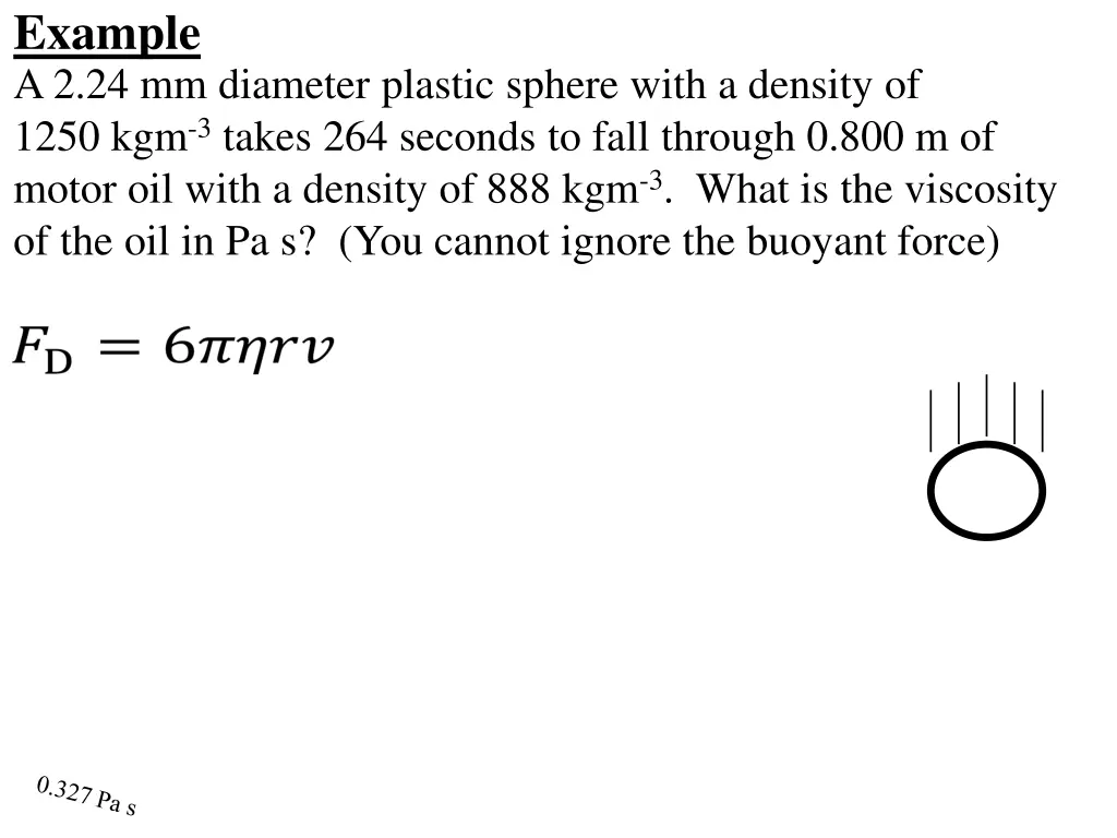example a 2 24 mm diameter plastic sphere with