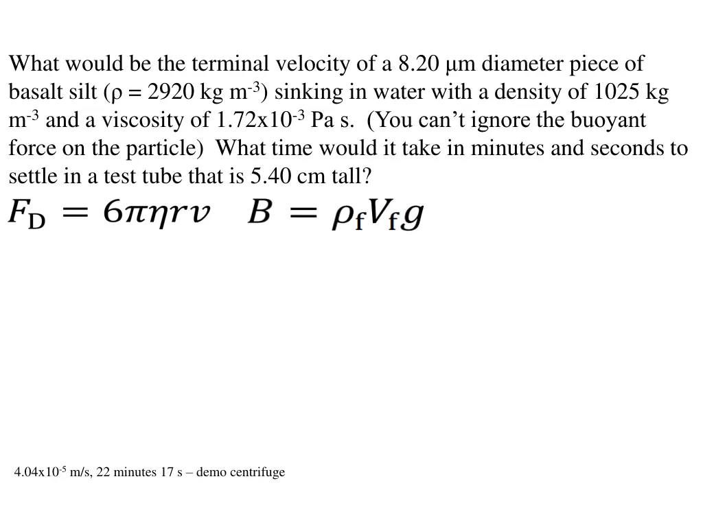 what would be the terminal velocity