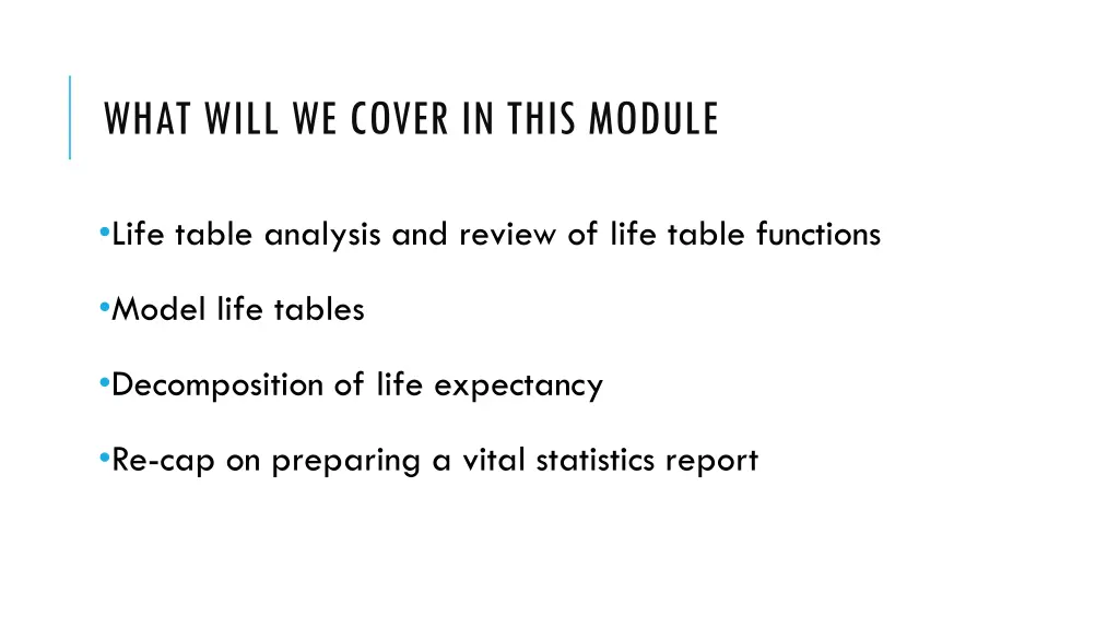 what will we cover in this module