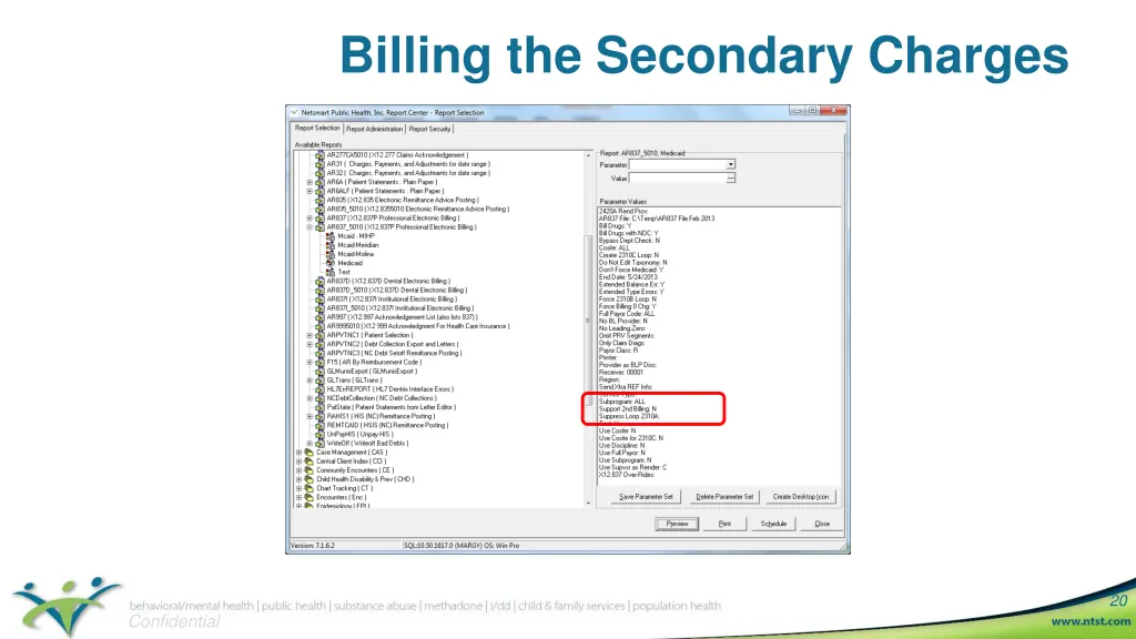 billing the secondary charges
