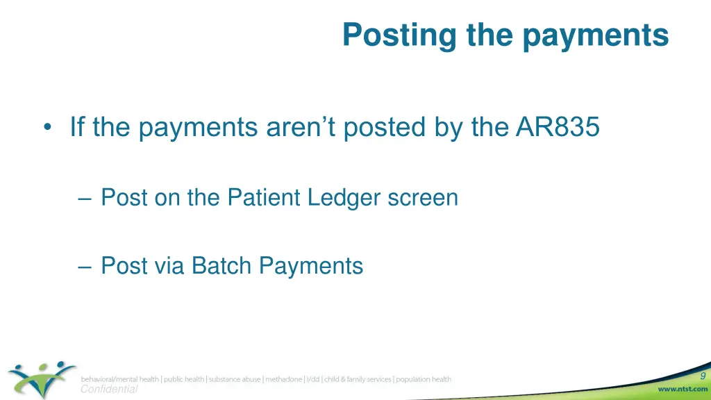 posting the payments