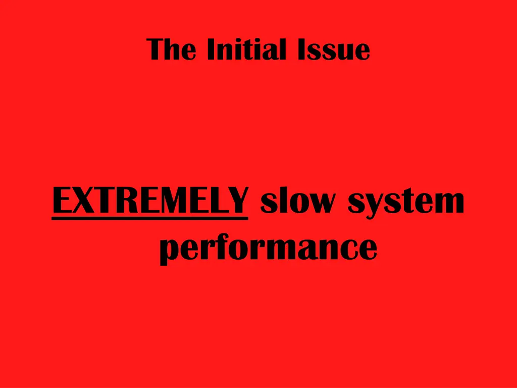 the initial issue