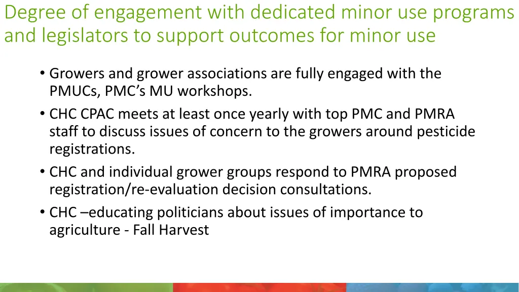 degree of engagement with dedicated minor