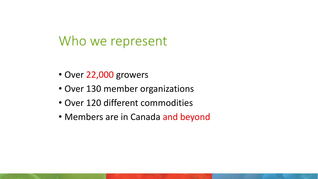 who we represent