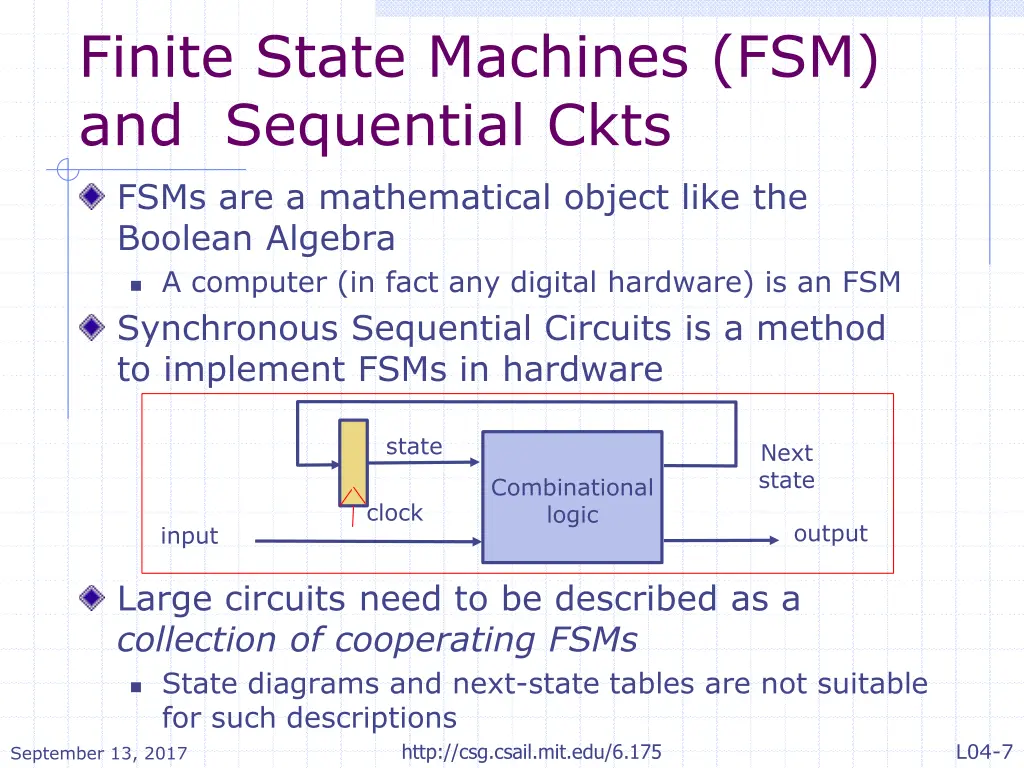 finite state machines fsm and sequential ckts