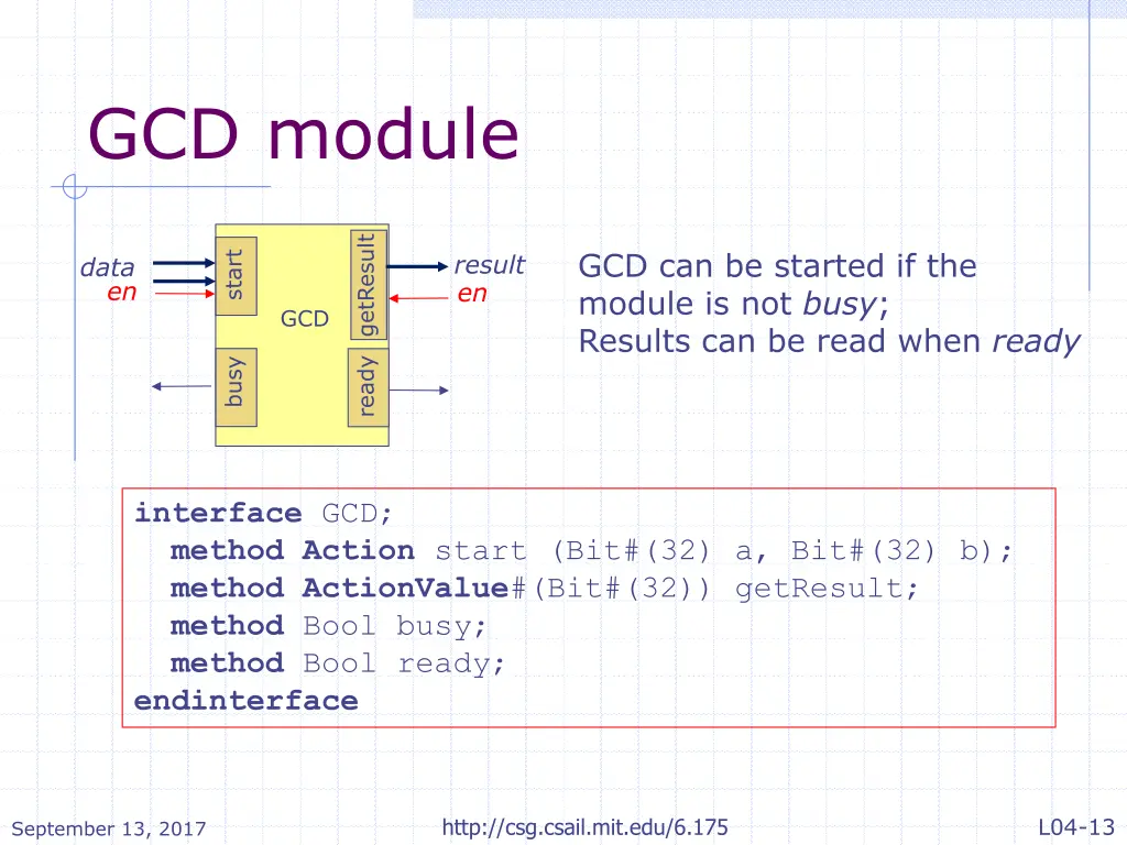 gcd module
