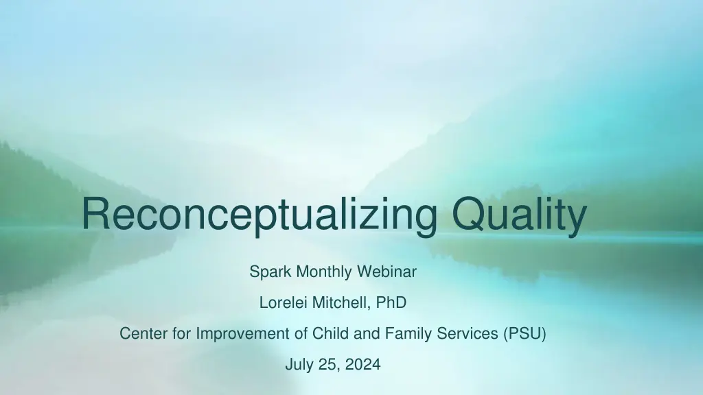 reconceptualizing quality