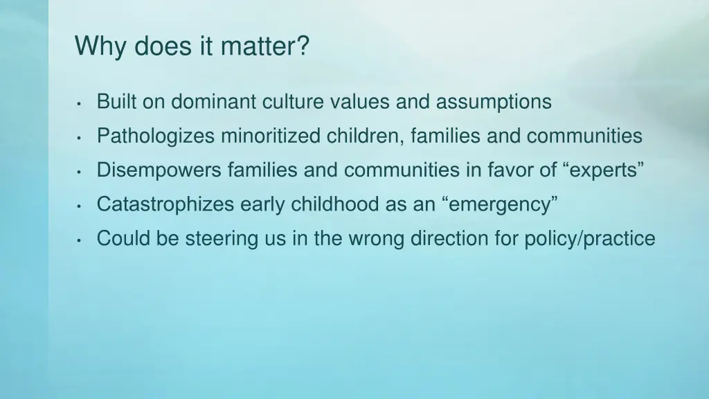 why does it matter