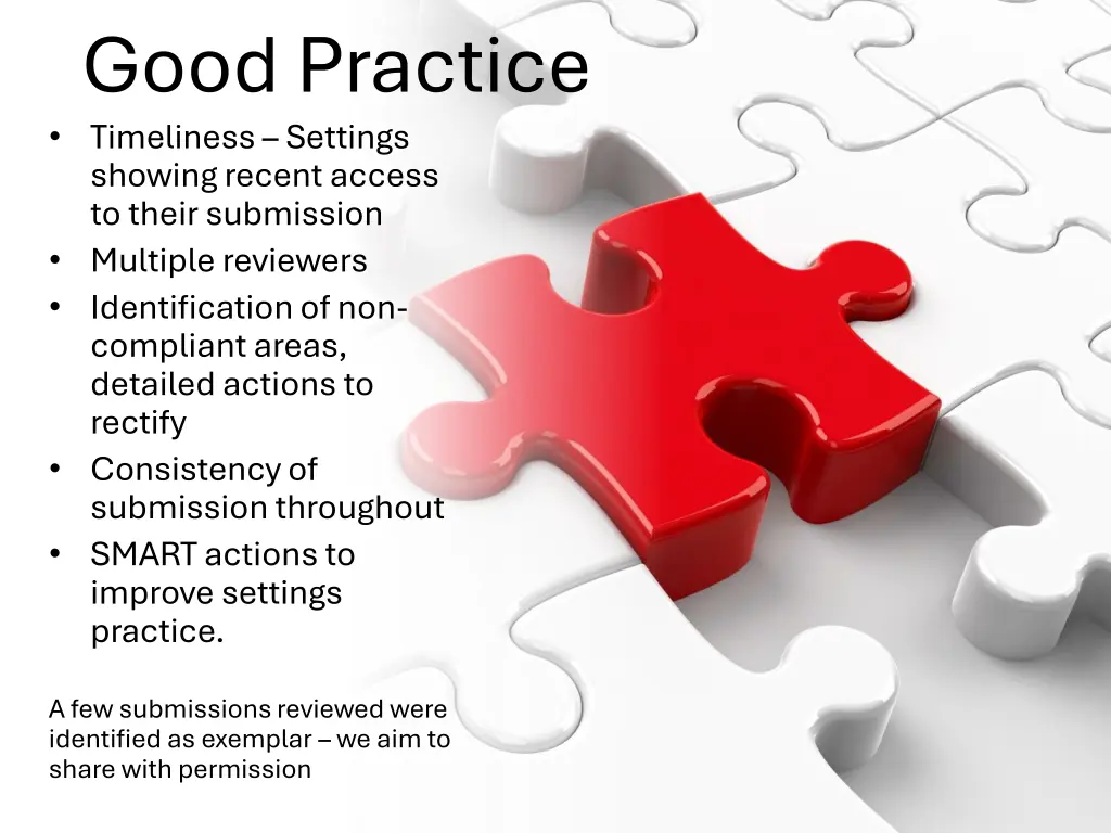good practice timeliness settings showing recent