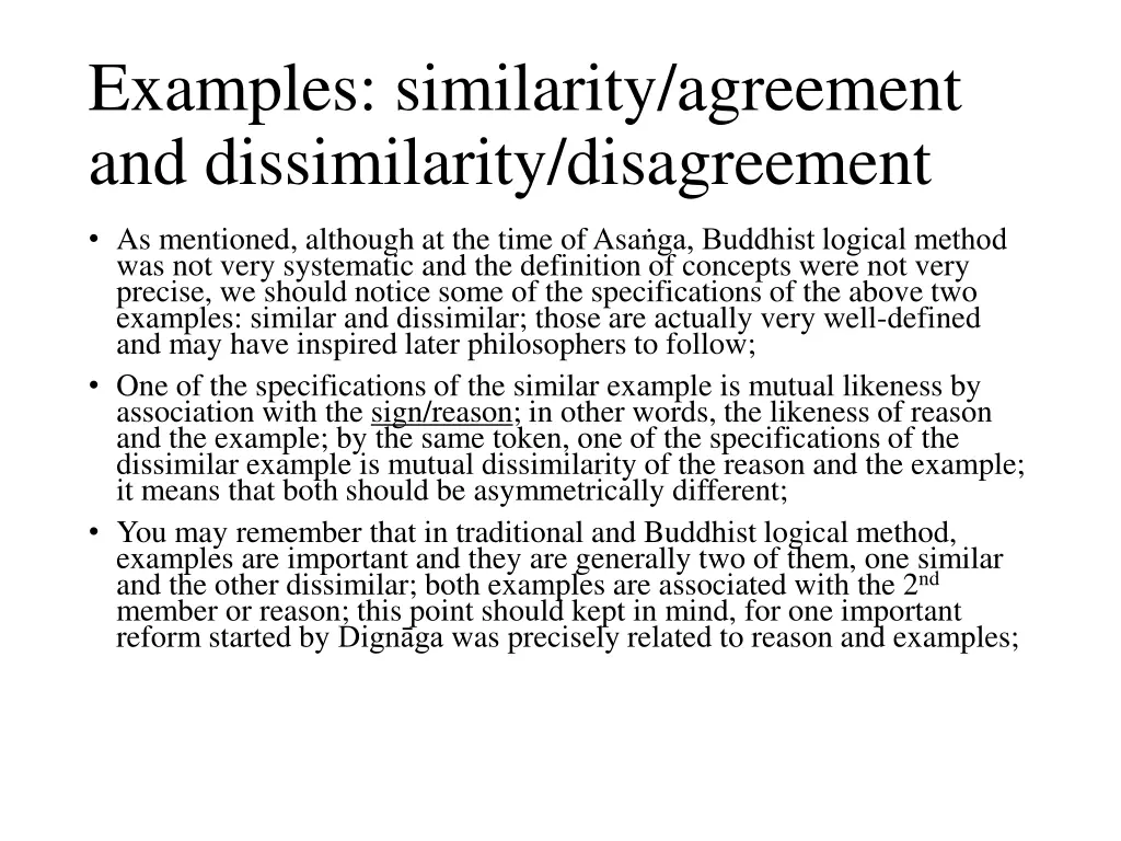 examples similarity agreement and dissimilarity