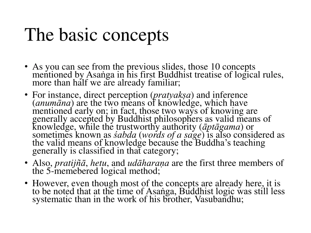the basic concepts