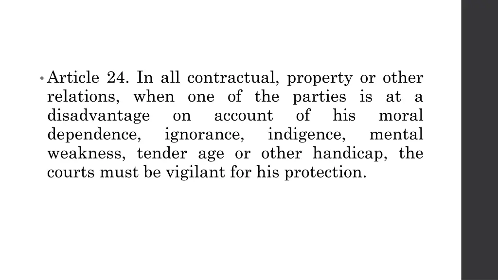 article 24 in all contractual property or other