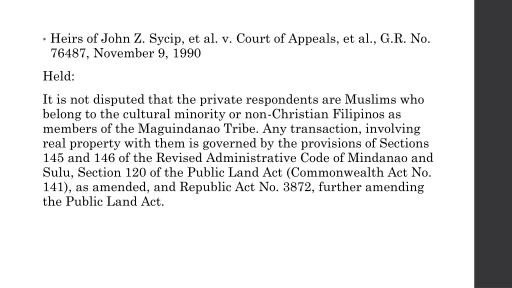 heirs of john z sycip et al v court of appeals 1