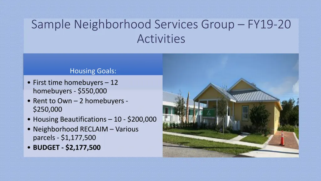 sample neighborhood services group fy19