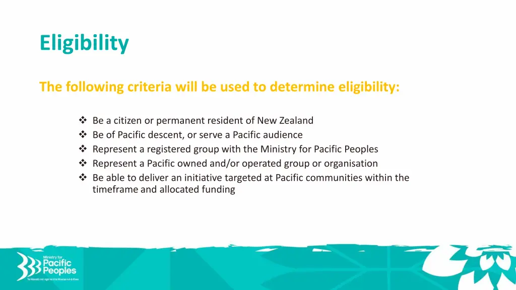 eligibility