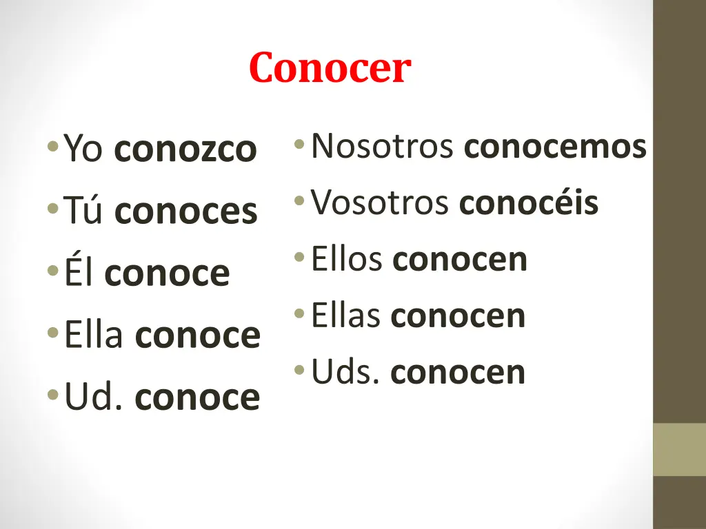 conocer
