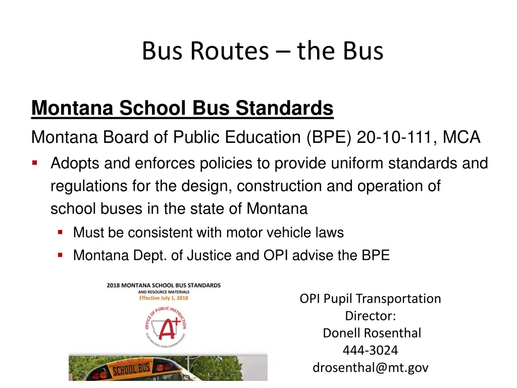 bus routes the bus