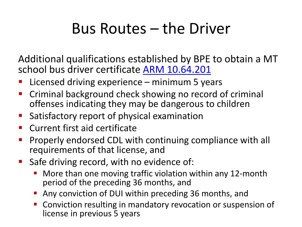 bus routes the driver 1