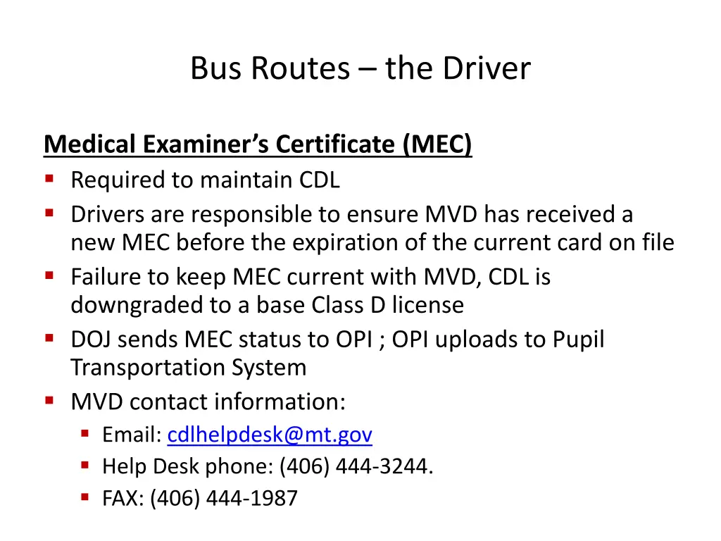 bus routes the driver 4