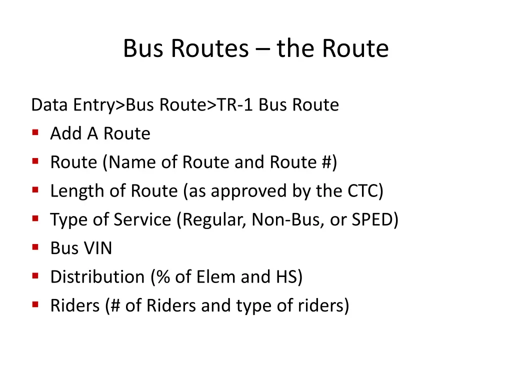 bus routes the route 2